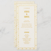 Programm für geometrische Art-Deco-Hochzeitsfeier (Vorne/Hinten)