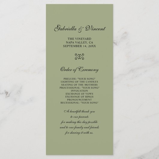 Programm für grüne Trauben (Rückseite)