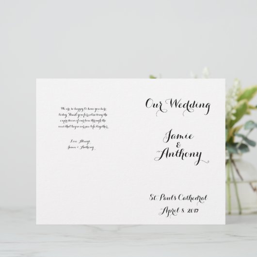 Programm für handgeschriebene kalligraphische Hoch (Stehend Vorderseite)