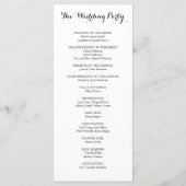 Programm für handgeschriebene kalligraphische Hoch (Rückseite)