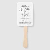 Programm für handgezeichnete Herzhochzeit Fächer (Vorderseite)