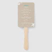 Programm für Hochzeiten am Strand Fächer (Rückseite)