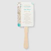 Programm für Hochzeiten am Strand Fächer (Vorderseite)