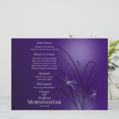 Programm für Hochzeiten | Amethyst Lila Dragonfly (Stehend Vorderseite)