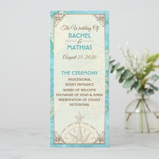 Programm für Hochzeiten auf Reisen (Stehend Vorderseite)