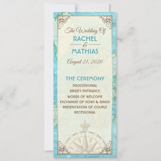 Programm für Hochzeiten auf Reisen (Vorderseite)