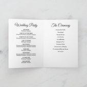 Programm für Hochzeiten mit Burgund und Gold (Innenseite)