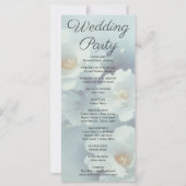 Programm für Hochzeiten mit weißer Blüte und hellb (Rückseite)