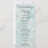 Programm für Hochzeiten mit weißer Blüte und leich (Rückseite)