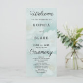 Programm für Hochzeiten mit weißer Blüte und leich (Stehend Vorderseite)