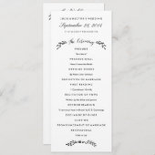 Programm für Hochzeiten von Watercolor Woodland -  (Vorne/Hinten)