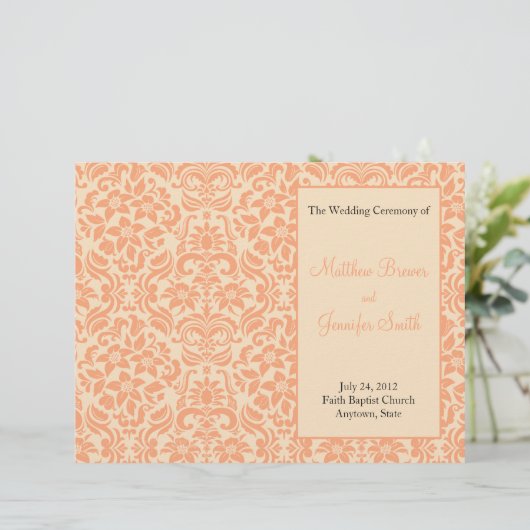 Programm für Hochzeitsstimmung und Zeremonie (Stehend Vorderseite)