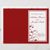 Programm für Hochzeitsstimmung und Zeremonie (Vorne/Hinten)