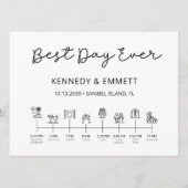 Programm für Hochzeitstage am Strand (Vorderseite)