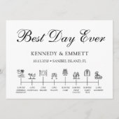 Programm für Hochzeitstage am Strand (Vorderseite)