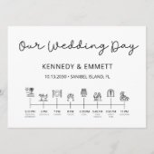 Programm für Hochzeitstage am Strand (Vorderseite)