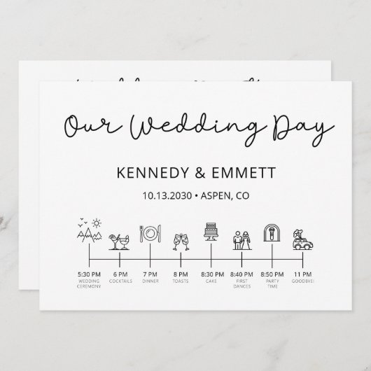 Programm für Hochzeitstage in Bergen (Vorne/Hinten)