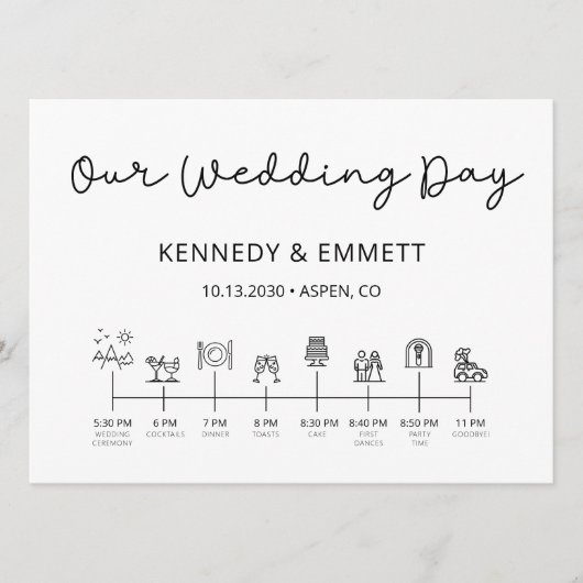 Programm für Hochzeitstage in Bergen (Vorderseite)