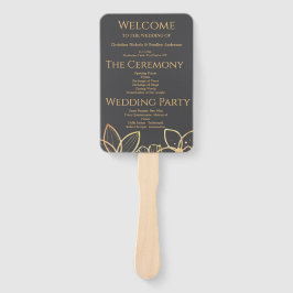 Programm für Holzkohle und Gold-Hochzeiten Fächer