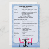 Programm für individuelles Tee-Party Briefpapier (Vorne/Hinten)