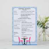 Programm für individuelles Tee-Party Briefpapier (Stehend Vorderseite)