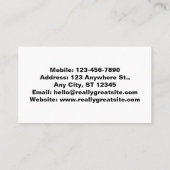 Programm für Jugendpfleger CHURCH Visitenkarte (Rückseite)