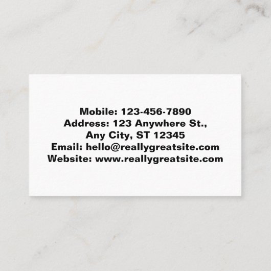 Programm für Jugendpfleger CHURCH Visitenkarte (Rückseite)