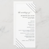 Programm für Kalligrafie-Hochzeitfeier | Schwarz (Vorne/Hinten)