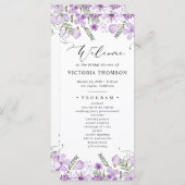 Programm für Lila Blumenkohl-Brautparty (Vorne/Hinten)