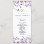 Programm für Lila Blumenkohl-Brautparty (Vorderseite)