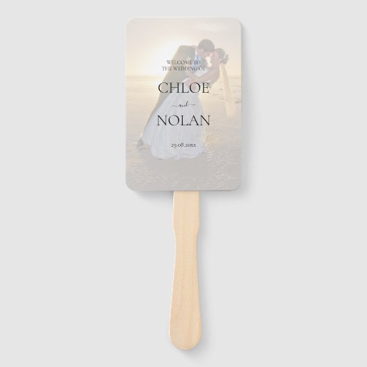 Programm für maßgeschneiderte Hochzeiten Fächer (Vorderseite)