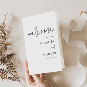 Programm für Minimalistisches Schwarz/Weiß-Papier Flyer