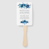 Programm für Navy und Weiße Wasserfarben Fächer (Vorderseite)