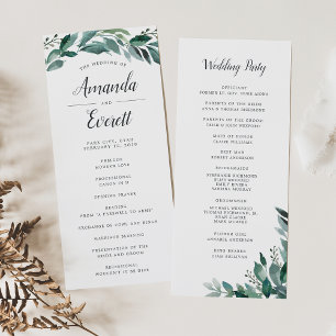 Programm für reichliche Foliage Wedding