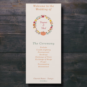 Programm für Rustikal und Hochzeit im Herbst