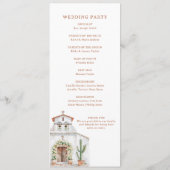 Programm für rustikale Hochzeit in Urlaubsort (Rückseite)