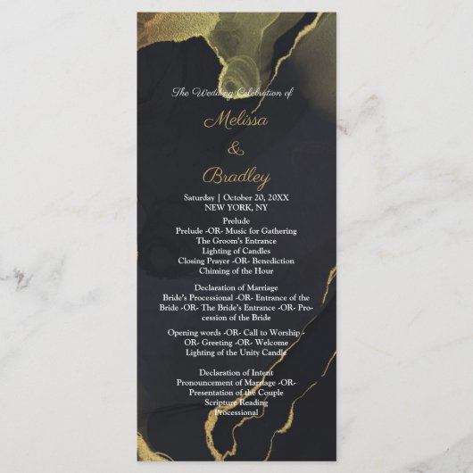 Programm für schwarze und goldene Marmor (Vorderseite)