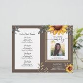 Programm für Sonnenblumen Einfaches Foto (Stehend Vorderseite)