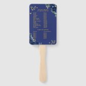 Programm für Veranstaltungen in Quinceañera Royal  Fächer (Rückseite)