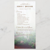 Programm für verzauberte Waldhochzeit (Rückseite)