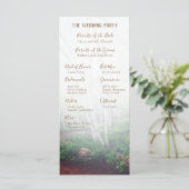 Programm für verzauberte Waldhochzeit (Stehend Vorderseite)