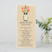 Programm für Vintage Mason Jar und Wildblumen (Stehend Vorderseite)
