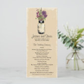 Programm für Vintage Mason Jar und Wildblumen (Stehend Vorderseite)