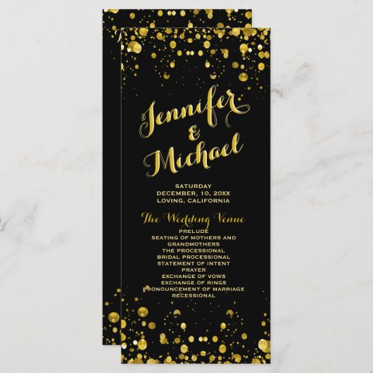 Programm | Gold Confetti und Black (Vorne/Hinten)