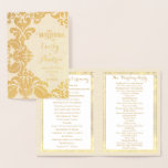 PROGRAMM "Gold Foil WEDDING"<br><div class="desc">Goldfräsen-WEDDING-PROGRAMM Typografie Große Damask Hochzeitsorden</div>