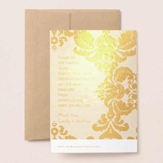 PROGRAMM "Gold Foil WEDDING" (Rückseite mit Umschlag)