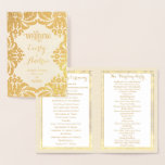 PROGRAMM "Gold Foil WEDDING"<br><div class="desc">Goldfräsen-WEDDING-PROGRAMM Typografie Große Damask Hochzeitsorden</div>