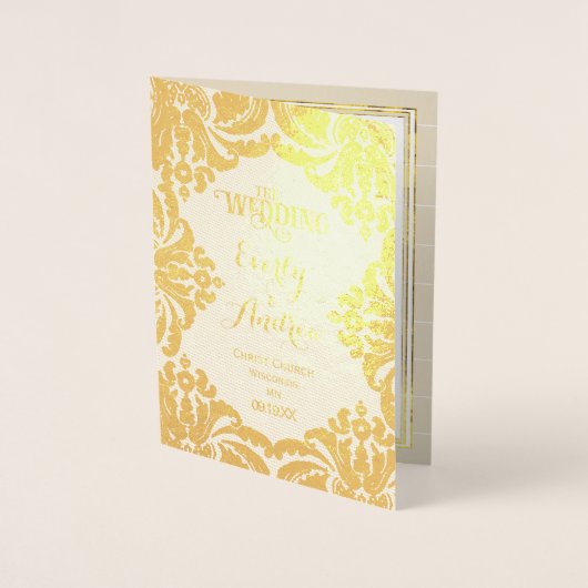 PROGRAMM "Gold Foil WEDDING" (Vorderseite)