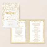 PROGRAMM "Gold Foil WEDDING" Confetti Typografie<br><div class="desc">Gold Foil WEDDING PROGRAMM Typografie Confetti Wedding Order of Service</div>