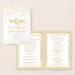 PROGRAMM "Gold Foil WEDDING" Confetti Typografie<br><div class="desc">Gold Foil WEDDING PROGRAMM Typografie Confetti Wedding Order of Service</div>
